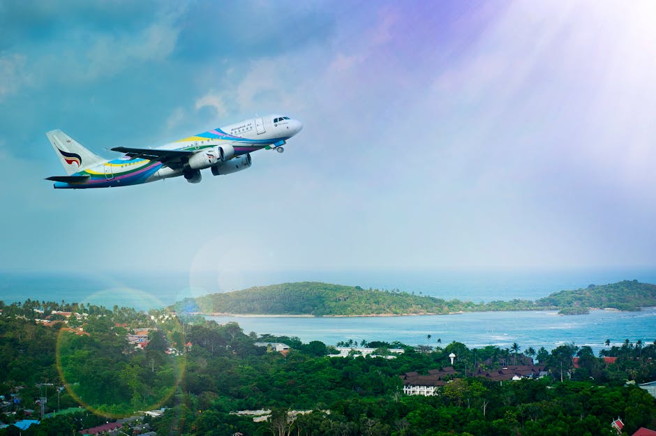 Avion iznad tropskog otoka Koh Samui