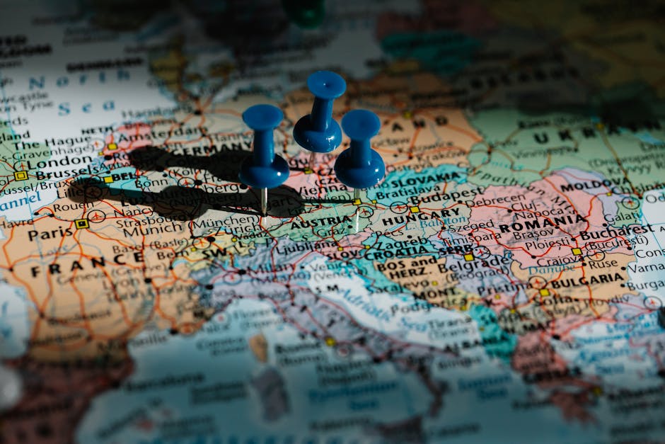 Karta jadranskih destinacija s oznakama